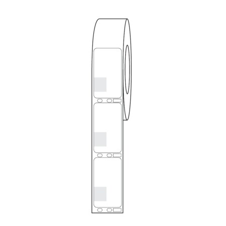 Nevs Dymo Tray Label 1-31/32" x 1-3/32" White wl Black Box LA-DYM-1003